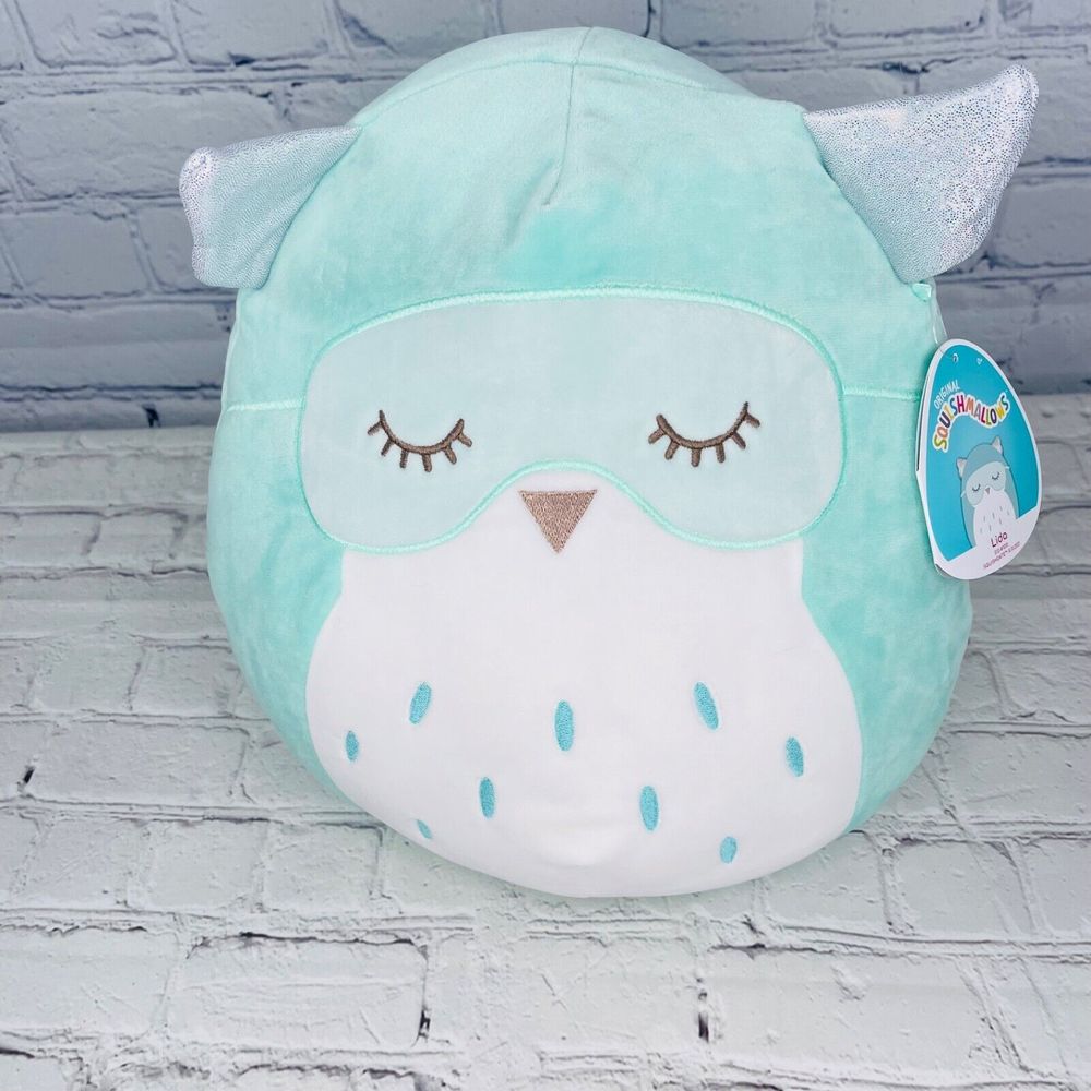Squishmallows 12" Lida Owl Sleep Mask Soft Sensory Plush BNWT Free QUICK Ship